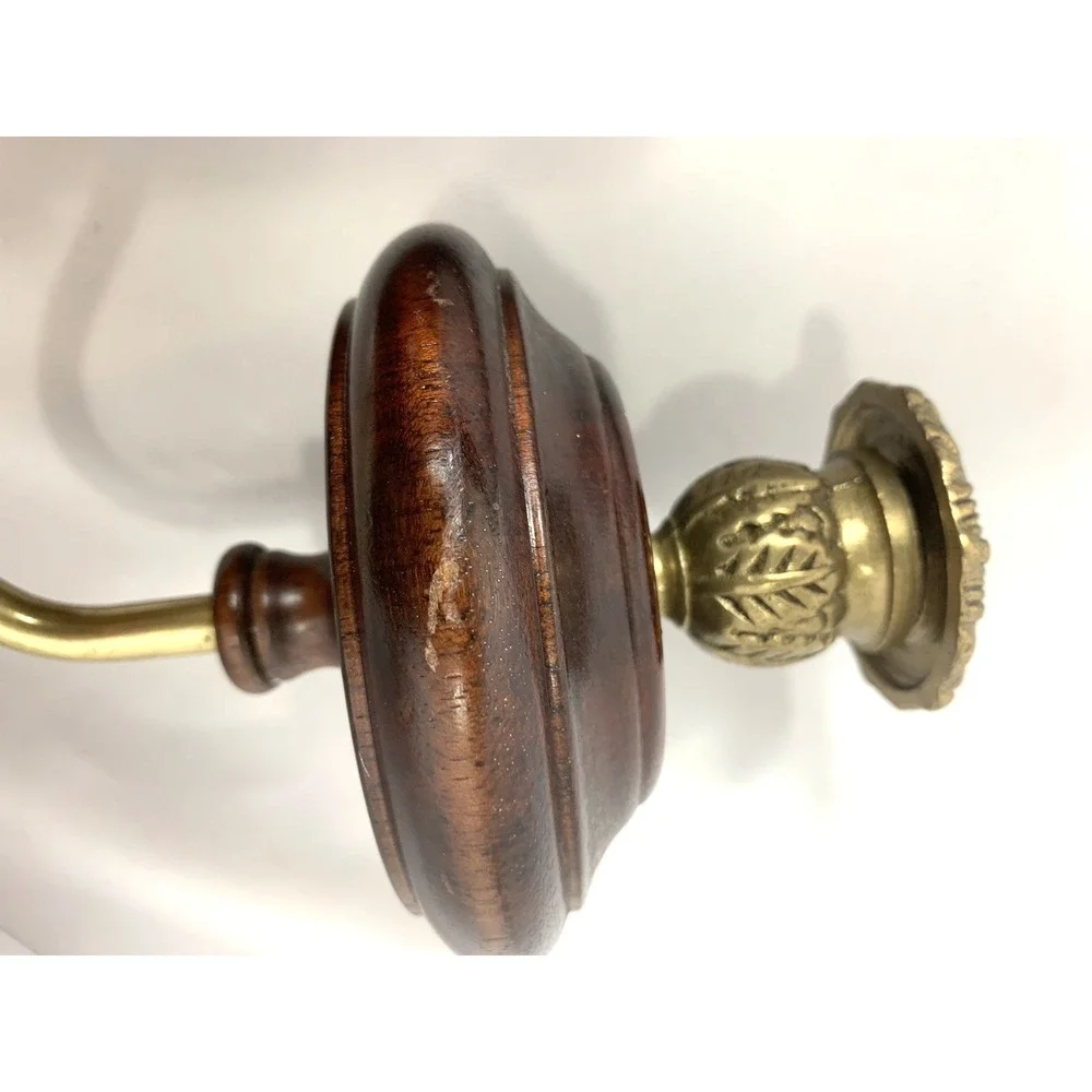 Bombay Company‎ Wood Wall Candle Sconce Mirrored Brass Vintage 80s